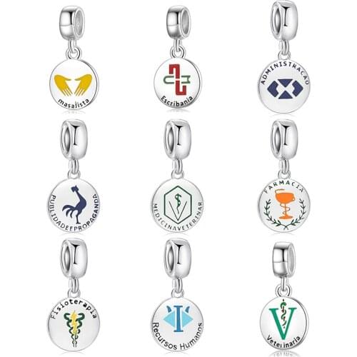 2021 Hot Sale 925 Sterling Silver Pendants Round Shape Charms Fit Original Kataoka Charm Bracelets DIY Jewelry Making