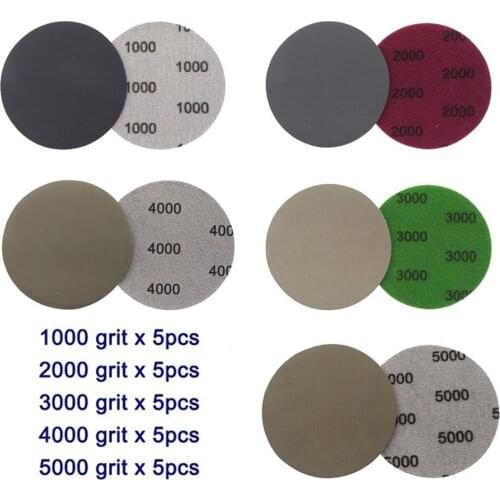/25pcs 3 Inch Hook And Loop Sandpaper 1000 2000 3000 4000 5000 Grit Sanding Discs / For Precision Grinding