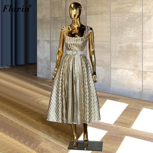 3 Designs Cocktail Dresses A-Line Tea-Length Spaghetti Prom Party Dresses Evening Wear Girls Graduation Dress Vestido De Fiesta