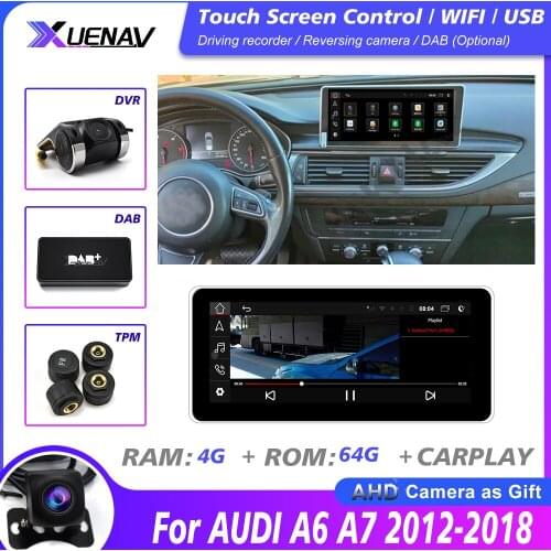 Car GPS radio For AUDI A6 A7 2012 2013 2014 2015 2016 2017 2018 Car DVD Navi stereo multimedia Payler Head Unit Android