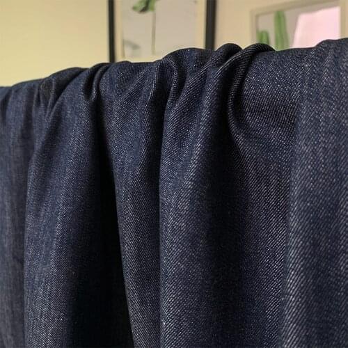 White waxberry 152cm 230g/m Dark blue cotton denim fabrics clothes Garment sewing materials Free shipping