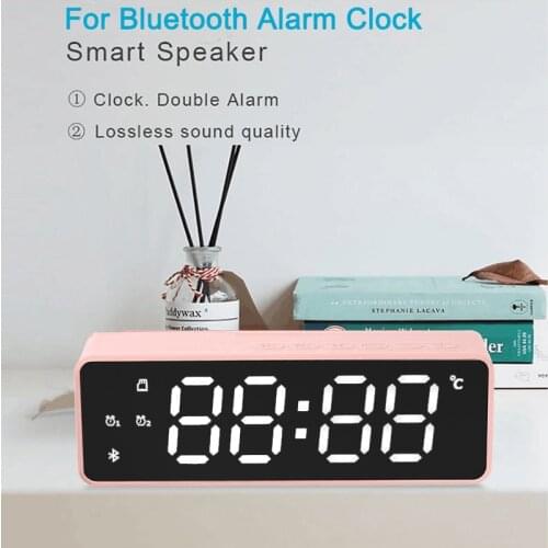 Wireless Bluetooth Speaker FM Radio Sound Box Desktop Alarm Clock Subwoofer Music Player TF Card Bass Speaker Boom For Xiaomi