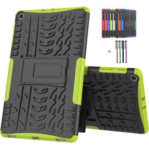 Tablet Case For Samsung Galaxy Tab A 8 2019 T290 SM-T290 SM-T295 SM-T297 Armor Silicone TPU+PC Shockproof Stand Cover Coque +pen