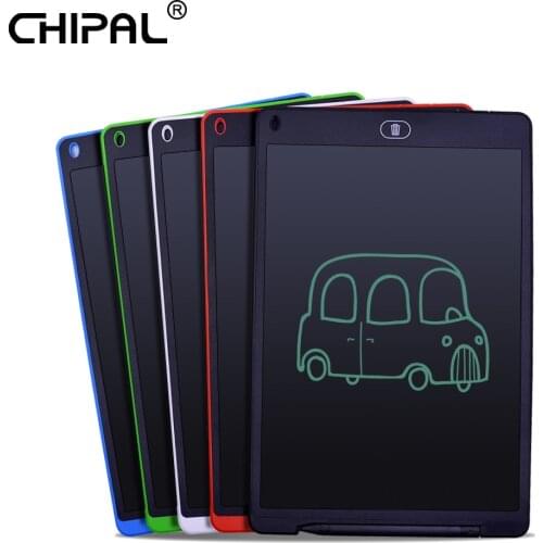 CHIPAL 12'' LCD Writing Tablet Digital Graphic Tablet Electronic Handwriting Drawing Pads Board eWriter with Stylus Pen Battery