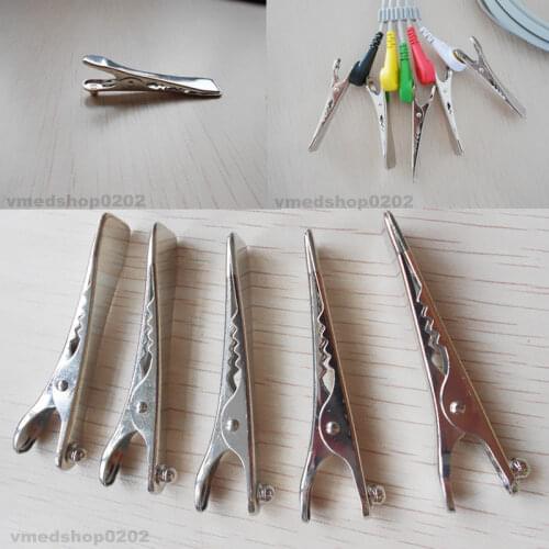CONTEC,10pcs Veterinary ECG Metal Clip Brass with nickel plating FOR Vet ECG cable