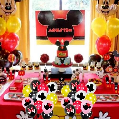 Disney Theme Decoration Balloon Set Childrens Birthday Party Mickey Minnie Aluminum Film Balloon Combination Party Supplies