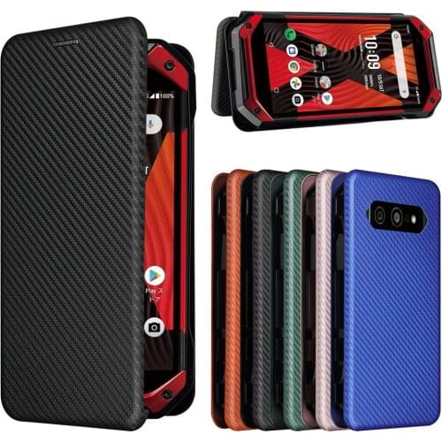 For Kyocera G05 Case Luxury Flip Carbon Fiber Skin Magnetic Adsorption Case For Kyocera G05 G 05 Phone Bags