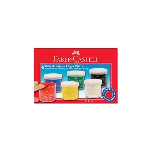 Faber-Castell Finger Paint 6 Color 25 ml Finger Paint School Paint Healthy Paint
