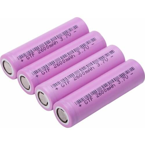 GTF Original 18650 26F Battery 3.7V 2600mAh 18650 Li-ion Rechargeable Battery for Power Bank Flashlight Mobile Power Tools Light