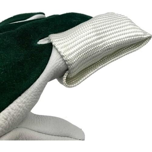 High Temperature Insulation Beige Protection Gear Finger Heat Shield Glass Fiber Sleeves Workplace Anti-scald Welding Gloves Tig