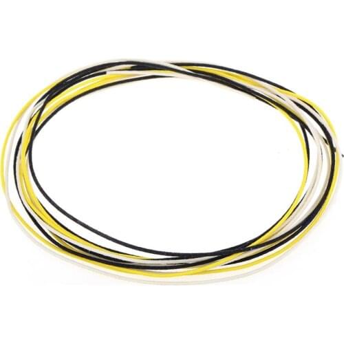 Musiclily Pro 22 AWG Gauge Vintage Style Pre-tinned Push-back Cloth Covered Stranded Wire, Mixed Color 18 Feet (6 Meters)