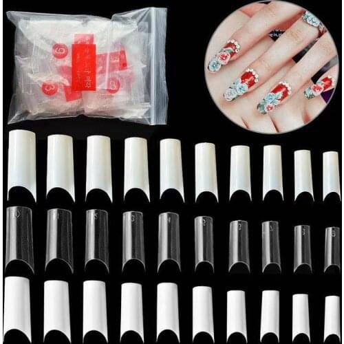 Type C Nail Art Sheets 500 Pieces of Transparent Fake Nails High-curvature Bag Water Pipe Nail Patches