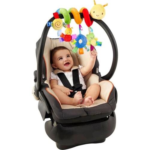 Infant Baby Cute Cartoon Stroller Crib Pram Spiral Rattle Comforter Doll To