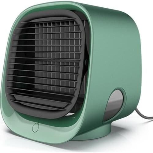 Air Cooler Fan Mini Desktop Air Conditioner With Night Light USB Water Cooling Fan Humidifier Purifier Multifunction Fan