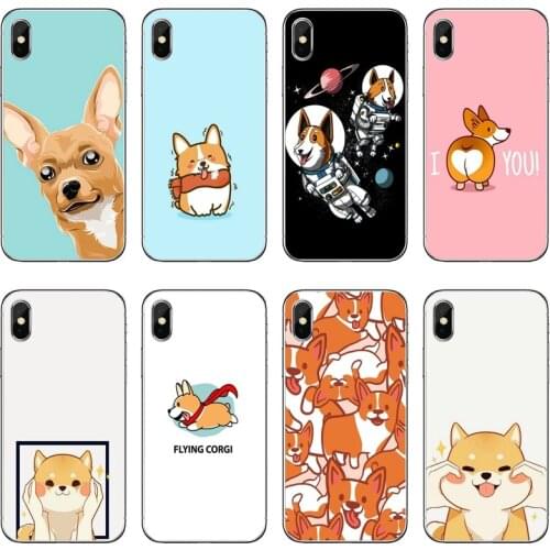 Cartoon Cute Corgi Dog Soft Cover Case For Samsung Galaxy A71 A70 A60 A51 A50 A41 A40 A31 A30 A20E A21S A12 A10 A7 A5 A3