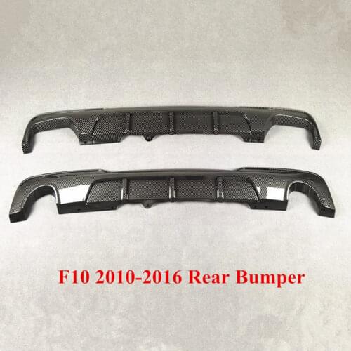 New F10 Carbon Pattern Rear Bumper Lip Spoiler For BMW 5 Series F10 2010-2016 MP Style Rear Diffuser