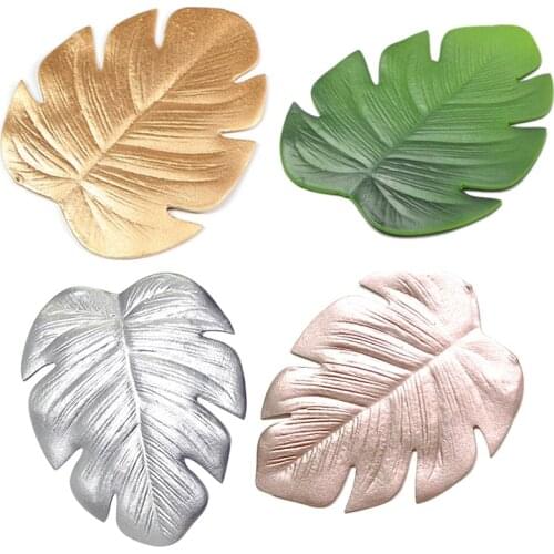 6Pc Tropical Artificial Palm Leaves EVA Coasters Cup Bowl Pad Mat Coffee Tea Cup Mats Drink Coasters Hawaii Theme Party Decor