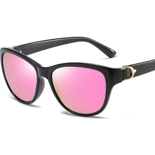 Polarized Womens Sunglasses UV Protection Luxury Designer Pink Mirrored Glasses Female Summer Beach Eyewear