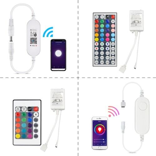 12V Led WIF Controller Tuya Alexa Google Home / Homekit Siri RGB Controller/ IR Remote led dimmer For LED Strip 5050 2835