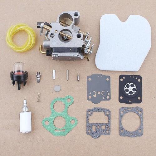 Carburetor Air Filter Repair Kit For Husqvarna 235 235E 236 240 240E Chainsaw 545072601, 574719402 w Fuel Line Carb Gasket Set