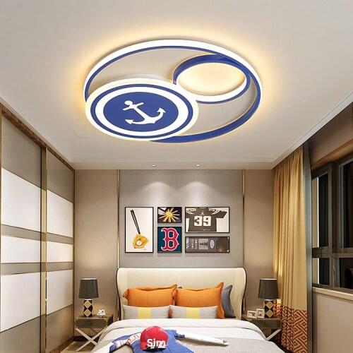 Blue Modern chandelier led For studyroom Bedroom childrens room kids room light modern led Chandelier Lighting lustre moderno