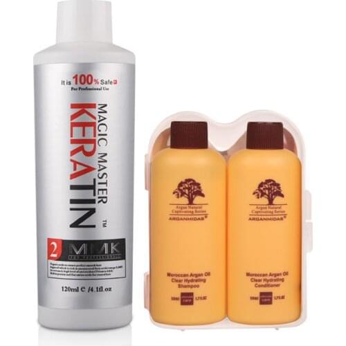 MMk 120ml MMK Hair Straightener Cream Without Formaldehyde curly hair products Coconut Smell Hair Treatment with Travel Suit