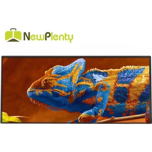 Extended Gaming Mouse Pad Mat XXL Stitched Edges Waterproof Wide & Long Rubber Base Mousepad Keyboad Mat 35.4 x 15.7 inch Lizard