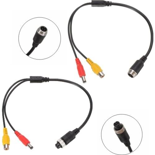 4Pin Aviation Head to RCA Female DC Male DC Male Extension Cable Adapter Converter for CCTV Camera Security DVR