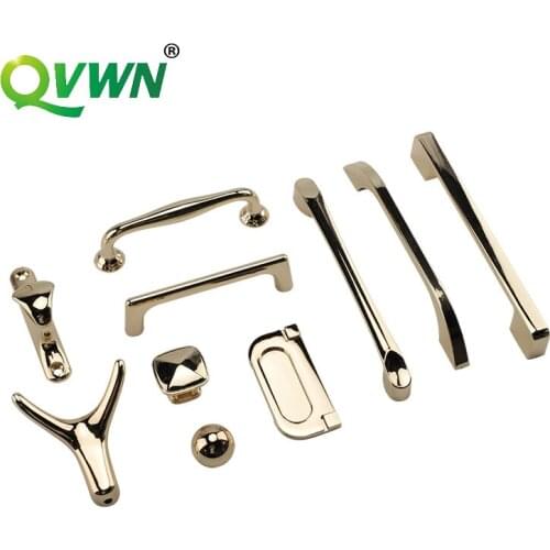 QVWN Zinc Alloy Gold Cabinet Knobs Kitchen Door Handles Drawer Cupboard Door Handle Cabinet Handles For Furniture Hardware