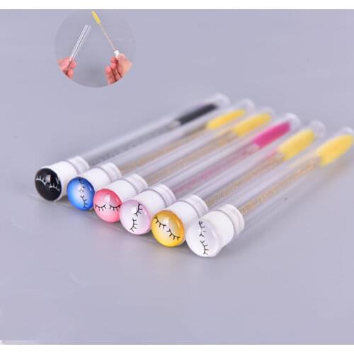1pc Mascara Brush With Lid Multi-color Makeup Tools Brush Tube Mascara Stick Eyelash Stick And Brush Tube Sanitary Container