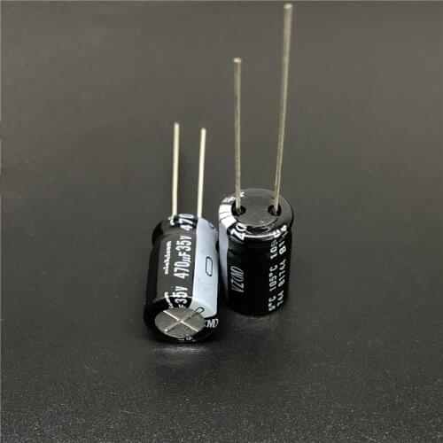10Pcs/100pcs 470uF 35V NICHICON VZ Series 10x16mm Wide Temperature Range 35V470uF Aluminum Electrolytic Capacitor