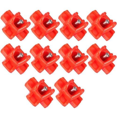 10pcs new type chicken drinker drinking spout red head automatic feeding nipple drinker breeding equipment export spout