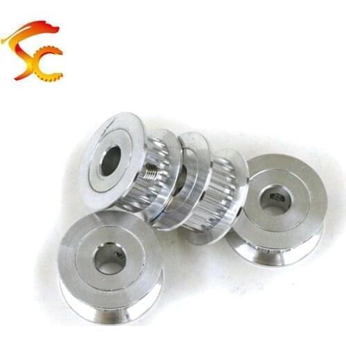 5pcs 3D printer pulley T2.5 20 teeth bore 6mm T2.5 20 teeth timing pulley fit for T2.5 belt width 6mm