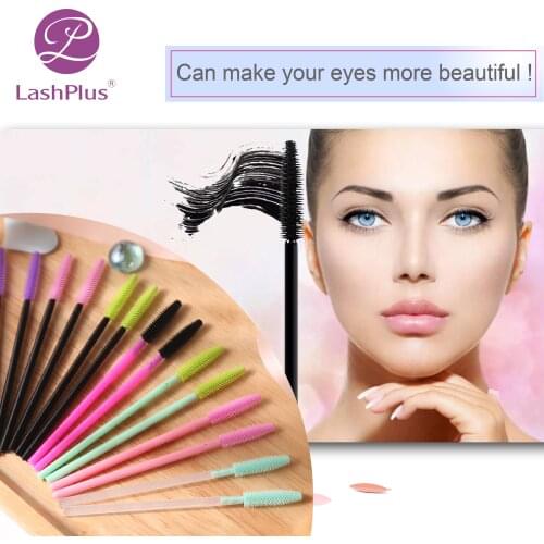 50 pcs silicone eyelash brush makeup brushes individual mascara applicator comb wand lash makeup brushes tools