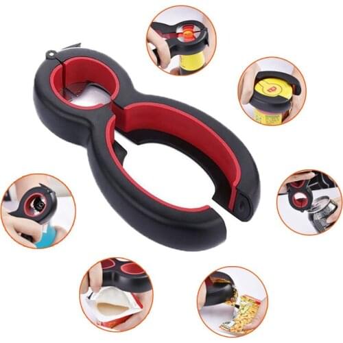 6 in 1 Outdoor Tools Camping Multi Function Twist Bottle Opener, Jar Gripper Can Wine Beer Lid Twist Off Jar Opener Claw