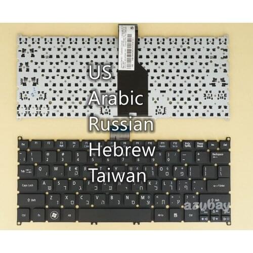 US Arabic Russian Hebrew Taiwan Keyboard For Acer Aspire MS2346 S3-331 S3-371 S3-391 S3-951 S5-391 V5-121 V5-123 V5-131 V5-171