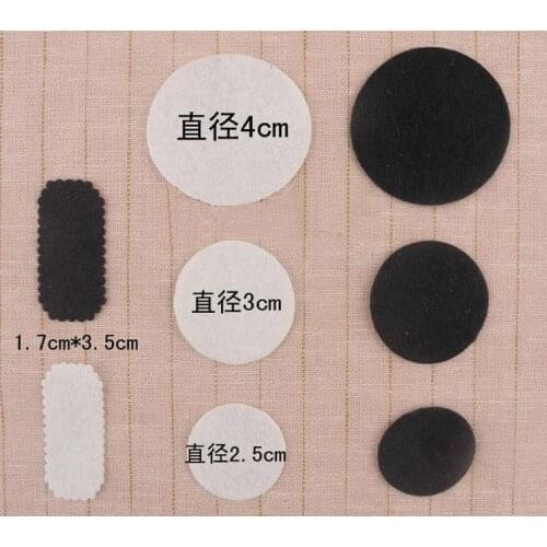 Free Shipping Black and White Color 2.5cm Round Felt Patch Headband Patch,2000PCS/LOT FT01004-3