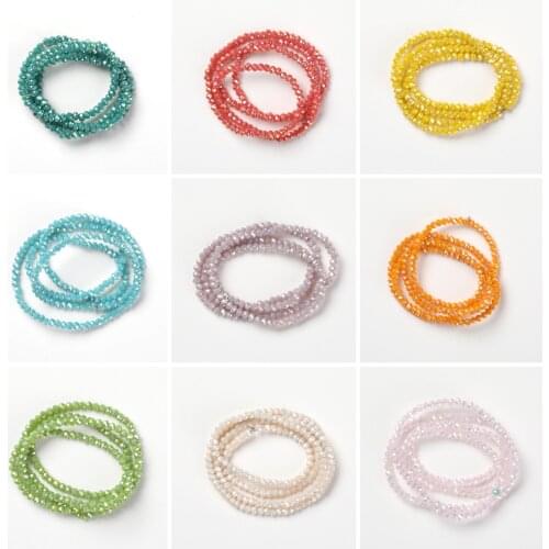 2x3mm New Shiny Bling Color Crystal Rondelle Beads Glass Beads for Jewelry Making Jewelry Diy Beads Wholesale Seed Beads