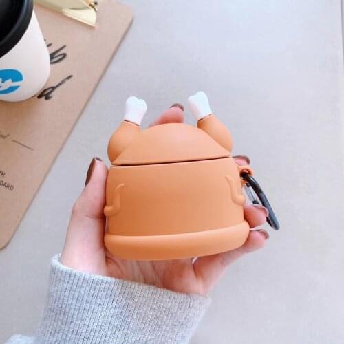 For Airpods Pro Case 3D Turkey Leg Case for Airpods 1 2 Pro Silicone Shockproof Air Pods Cover Charging Box Accessories
