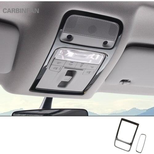 For Audi A3 8V Q3 Car styling Interior molding Roof Reading Lamp frame decoration Black Stainless Steel Light trim panel Sticker