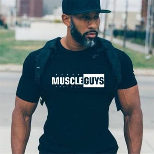 Running T-shirt Men fitness t-shirt Sports short sleeve tops tees bodybuilding Clothing Cotton Tshirts Hipster shirt