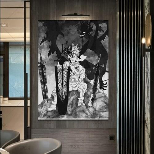 HD Prints Asta Canvas Painting Wall Art Black Clover Poster Modern Home Decor Modular Anime Role Pictures Living Room