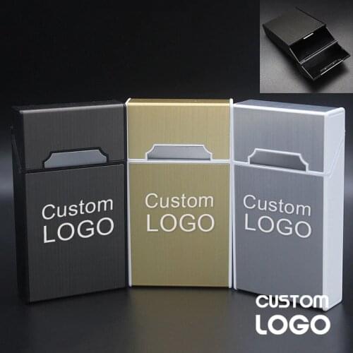 Customized Cigarette Case Cigarettes Engrave Logo Cigarette Tobacco Cigaret Fine Smoke Cigarette Box Womens Smoking Storage