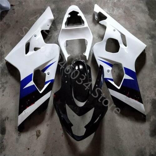 Injection Fairing For SUZUKI GSX R600 R750 black white blue bodywork GSXR 600 750 04 05 GSXR750 K4 04 05 2004 2005