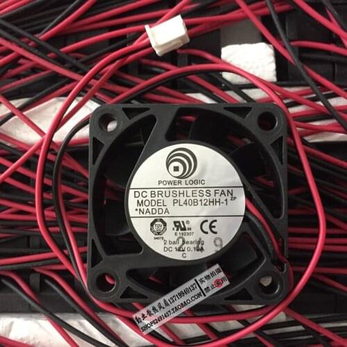 POWER PL40B12HH-1 DC 12V 0.12A 40x40x10mmm 2-wire Server Cooling Fan