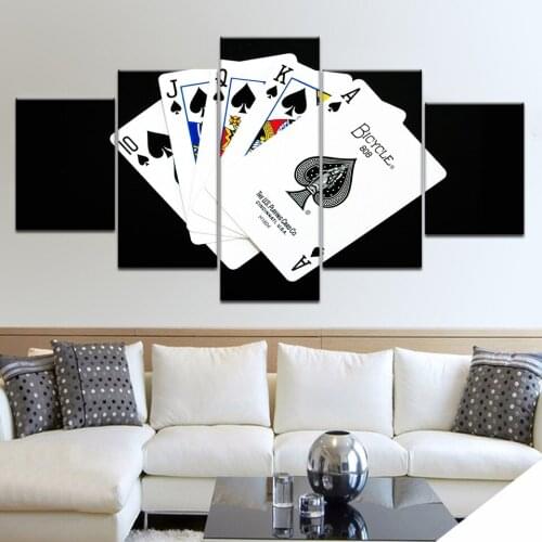 Wall Art Poker Cards Canvas Paintings Home Decor Gambling Poker Pictures HD Prints Club Casino bar restaurant Decoration Posters