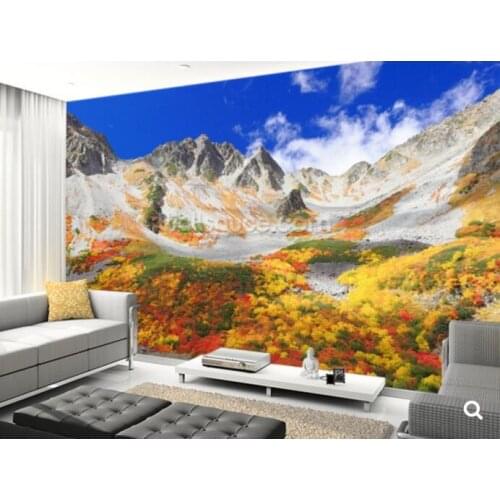 Custom natural landscape wallpaper,Colourful Mountain Landscape,3D photo mural for living room bedroom restaurant wall wallpaper