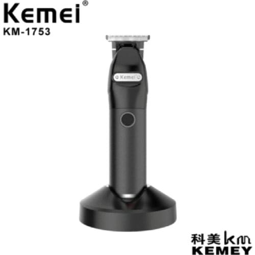 Kemei KM-1753 New Professional Electric Hair Clipper For Men Rechargeable Barber Hair Trimmer Shaving Machine With Charging Base