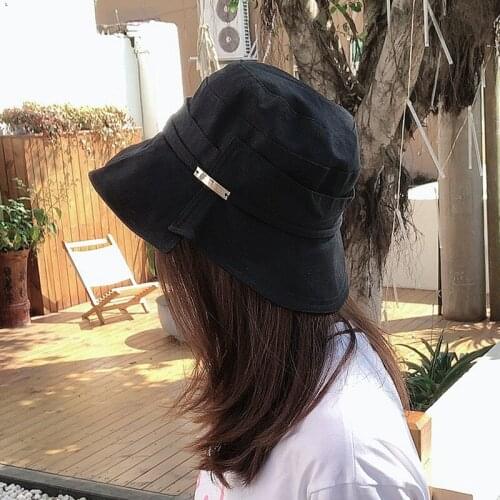 Hot Quality Men Women Bucket Hat Cotton Wave edage Street Fashion Basin Flat Top Outer Cap Solid Colors