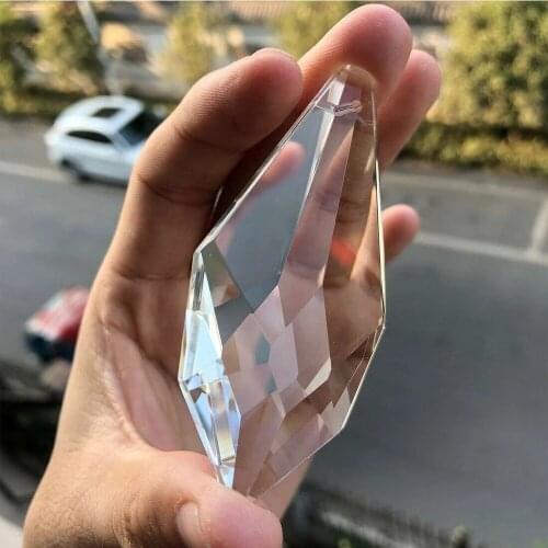 Clear K9 Crystal Prism Excellent Faceted Glass Arrow Chandelier Crystal Hanging Ornaments DIY Suncatcher Pendants Rainbow Maker